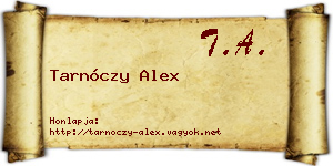Tarnóczy Alex névjegykártya